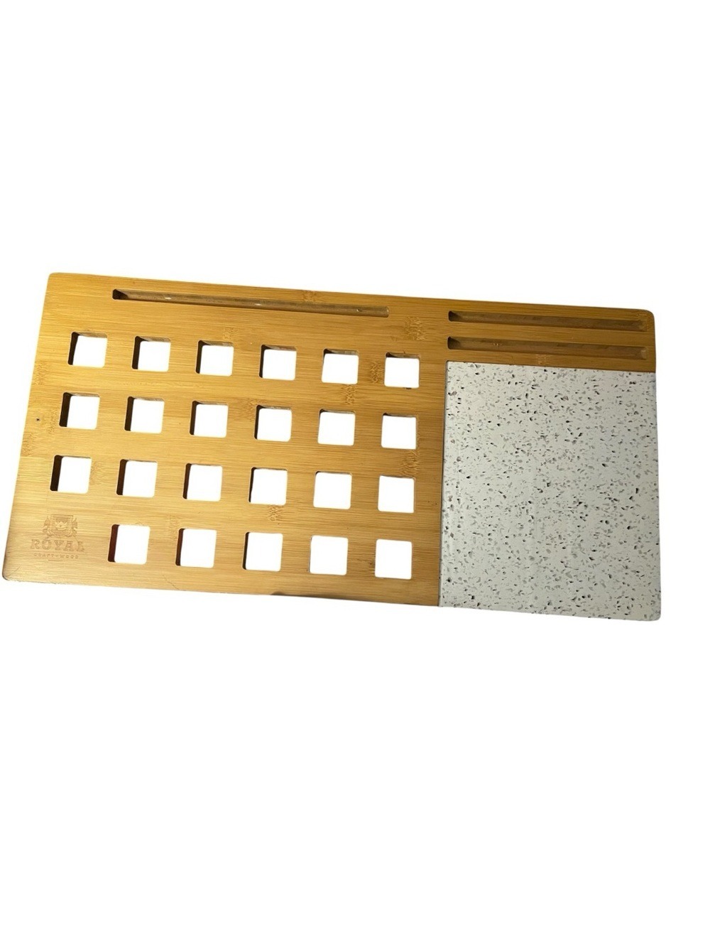 Bamboo Royal Craft Wood Laptop Lap Desk Ventilated Mouse Paf Trays Contemporary